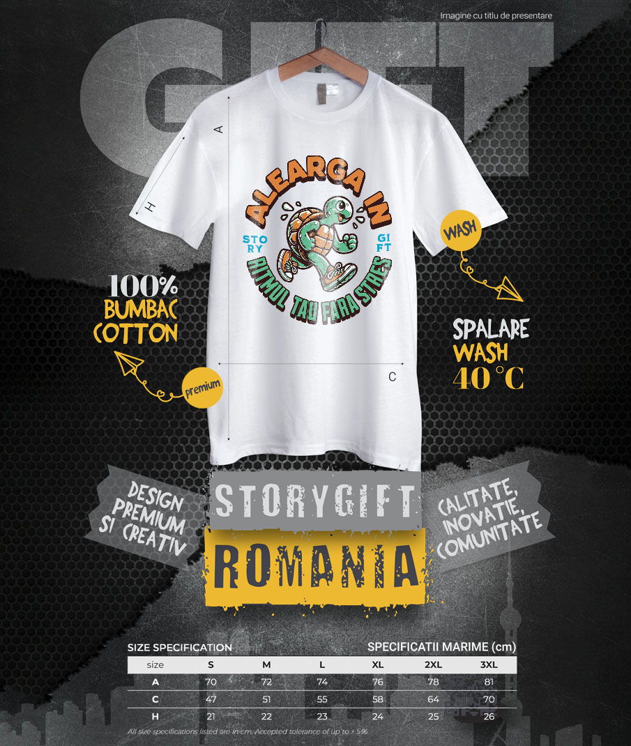 Tricou Femei, Barbati, Copii, Fata, Baiat, Unisex Personalizat Broască Țestoasă Alergare – Umor și Motivație Sportivă [3]