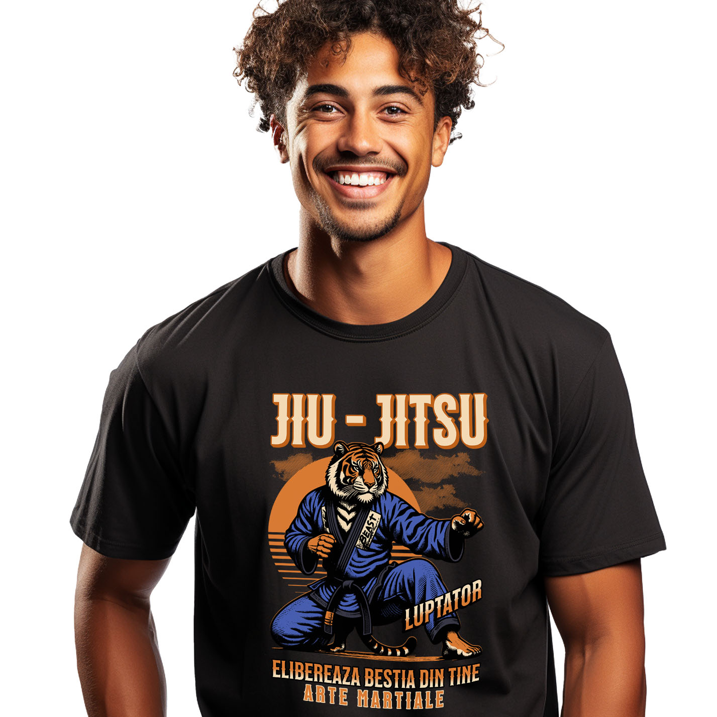 Tricou Femei, Barbati, Copii, Fata, Baiat, Unisex Personalizat Tigru Karate – Design Motivațional Arte Marțiale