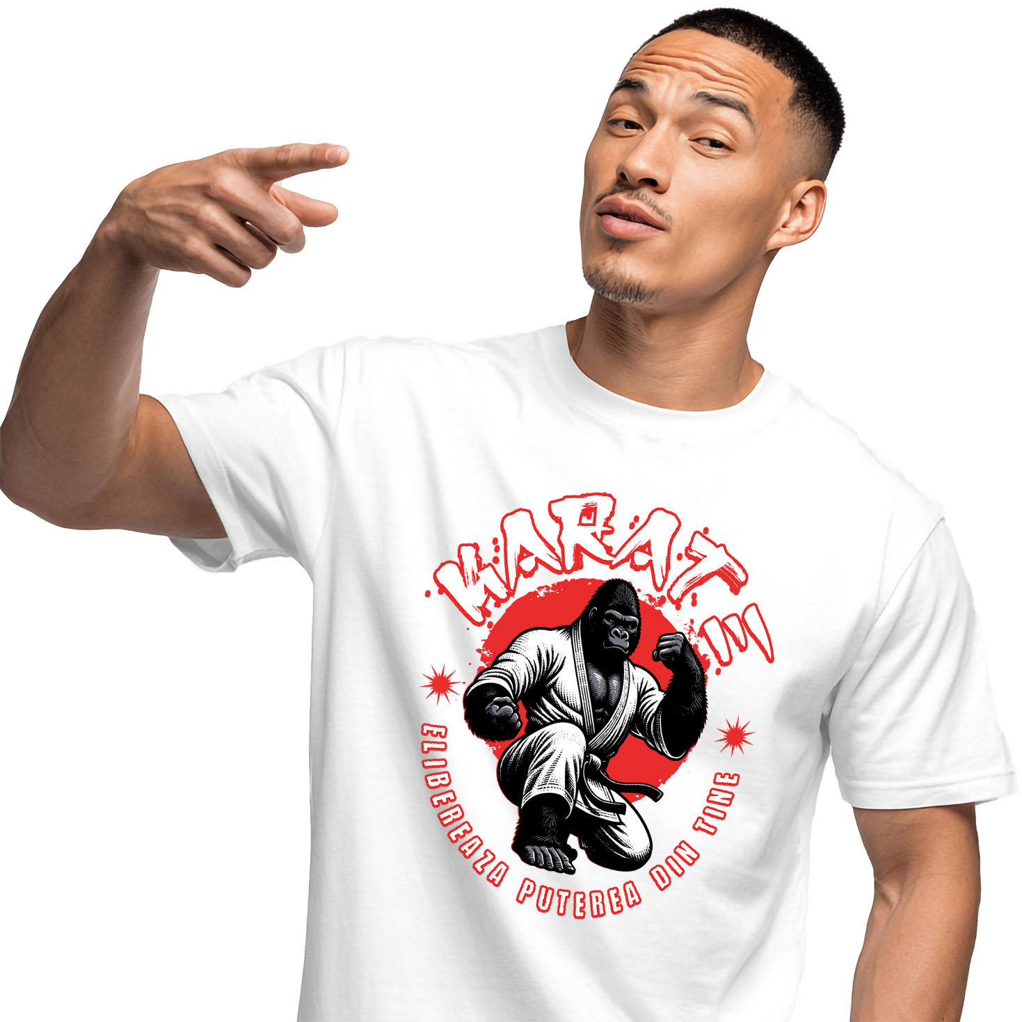 Sport - Tricou Femei, Barbati, Copii, Fata, Baiat, Unisex Personalizat Gorila Karate – Design Motivațional Arte Marțiale și Luptă