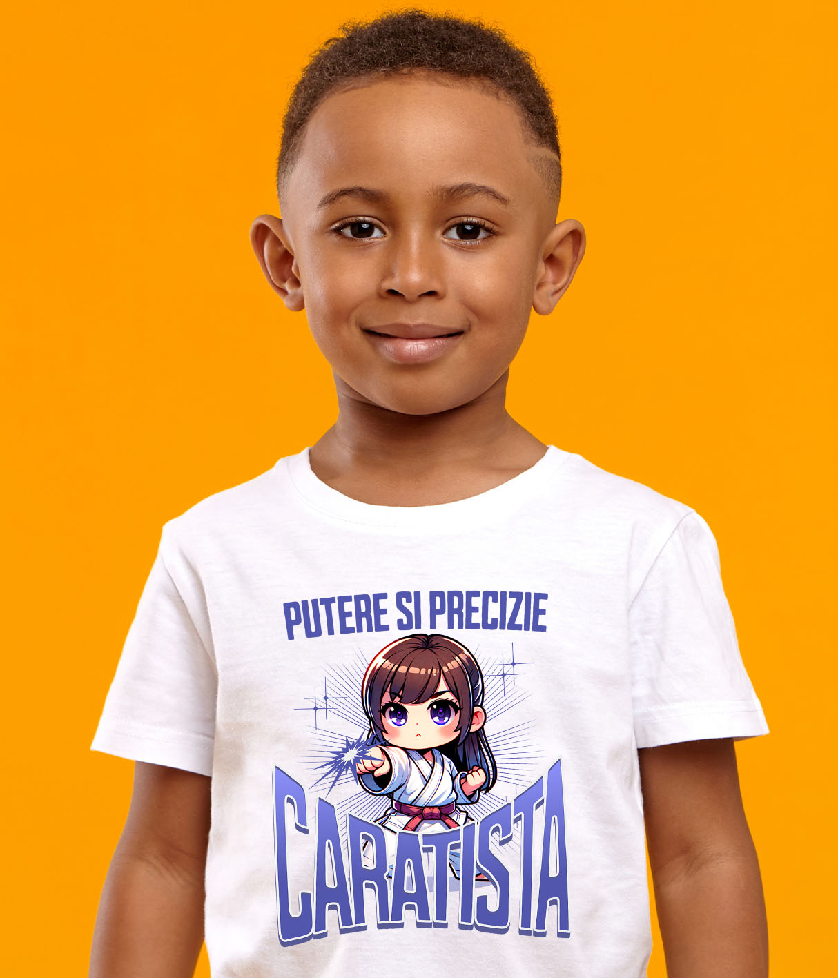 Tricou Femei, Barbati, Copii, Fata, Baiat, Unisex Personalizat Fată Anime Karate – Putere, Disciplină și Motivație [3]