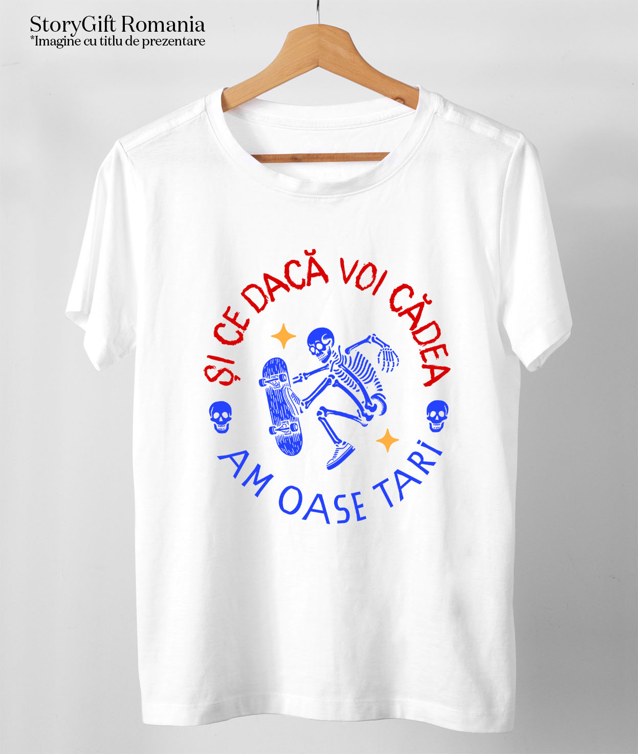 Tricou Femei, Barbati, Copii, Fata, Baiat, Unisex Personalizat Ilustrație amuzantă cu un schelet pe skateboard, într-un stil cool și dinamic, potrivit pentru fanii sporturilor extreme și designurilor originale. [2]