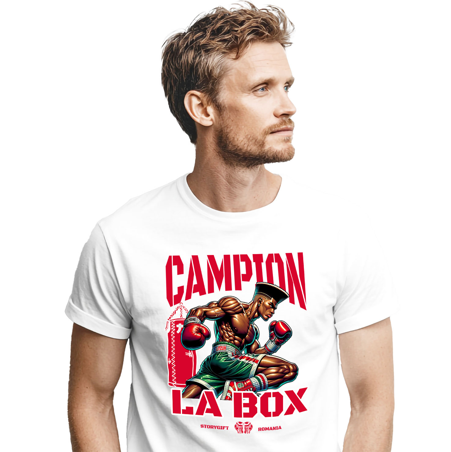 Tricou Femei, Barbati, Copii, Fata, Baiat, Unisex Personalizat Luptător Puternic De Box – Design Sportiv Personalizat Pentru Campioni
