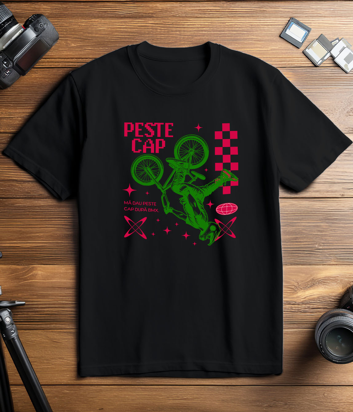 Tricou Femei, Barbati, Copii, Fata, Baiat, Unisex Personalizat Siluetă BMX Personalizată – Cadou Perfect pentru Pasionați de Sport Extrem [2]