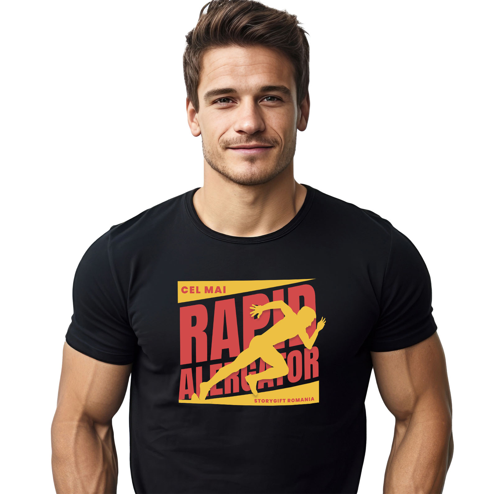 Tricou Femei, Barbati, Copii, Fata, Baiat, Unisex Personalizat Siluetă Alergător Maraton – Cadou și Trofeu Personalizat pentru Sportivi