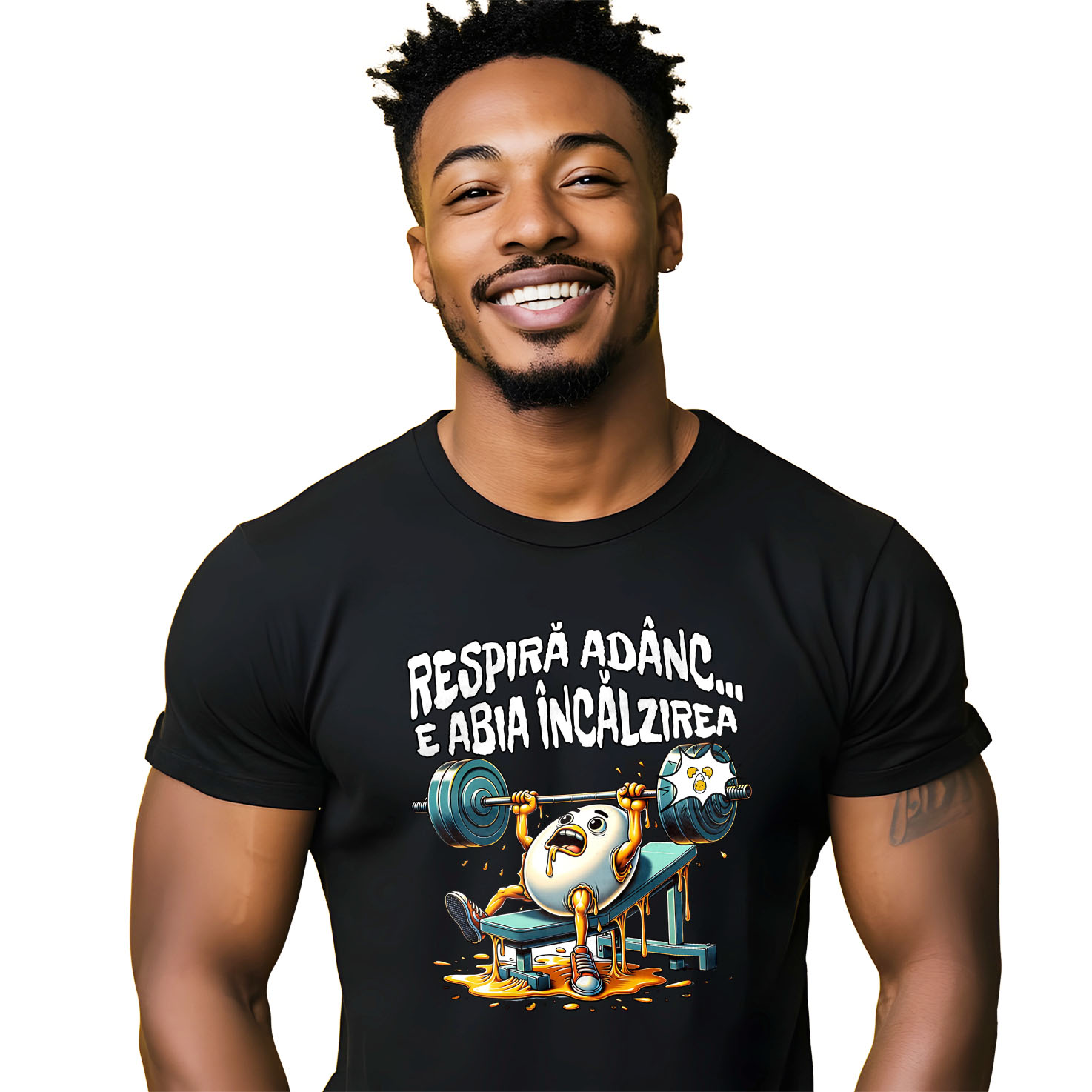 Tricou Femei, Barbati, Copii, Fata, Baiat, Unisex Personalizat Ou la Sală - Tricou Personalizat Motivațional pentru Sportivi și Antrenamente