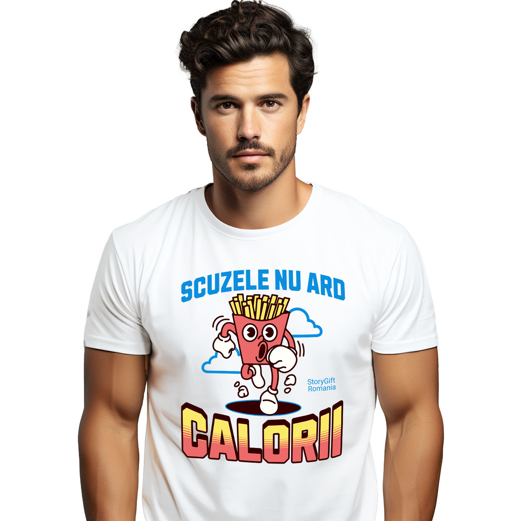 Tricou Femei, Barbati, Copii, Fata, Baiat, Unisex Personalizat Cartofi Prăjiți Alergând - Tricou Amuzant pentru Sportivi și Pofticioși