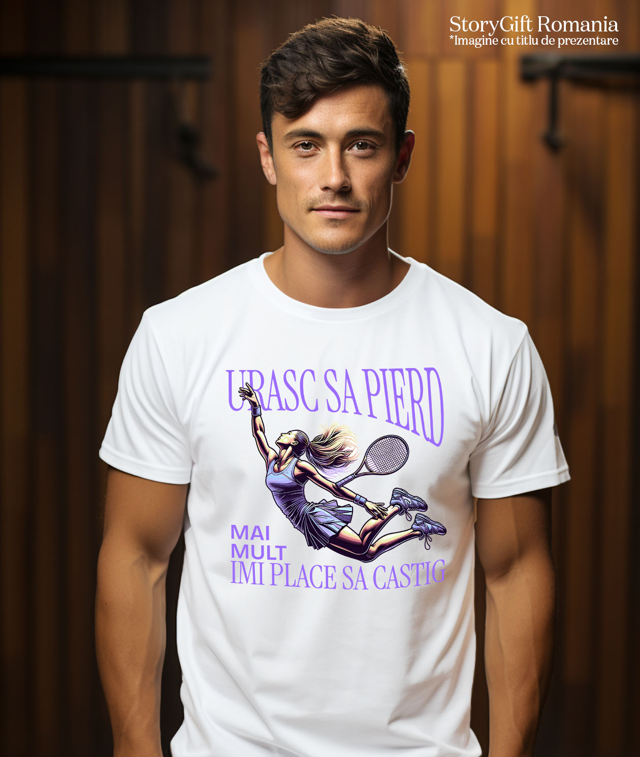 Tricou Femei, Barbati, Copii, Fata, Baiat, Unisex Personalizat Jucătoare de Tenis în Acțiune - Tricou Personalizat pentru Pasionații Sportului [1]