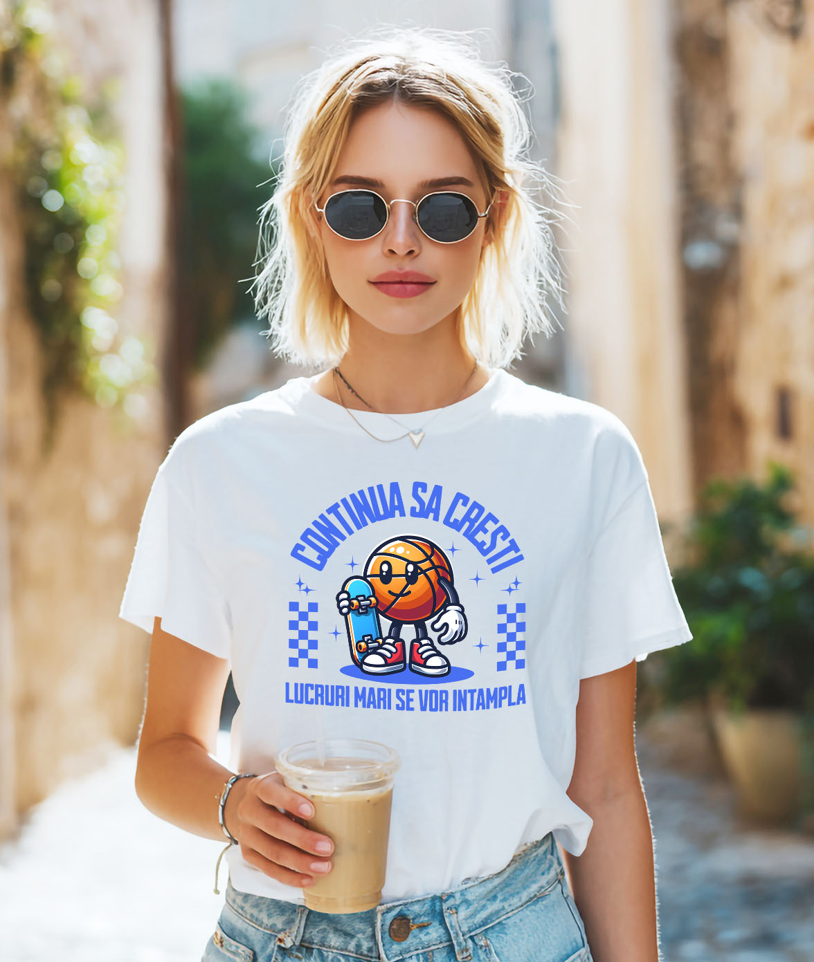 Tricou Femei, Barbati, Copii, Fata, Baiat, Unisex Personalizat Minge Baschet, Teniși și Skateboard Personalizate – Cadou Sportiv Motivațional [1]
