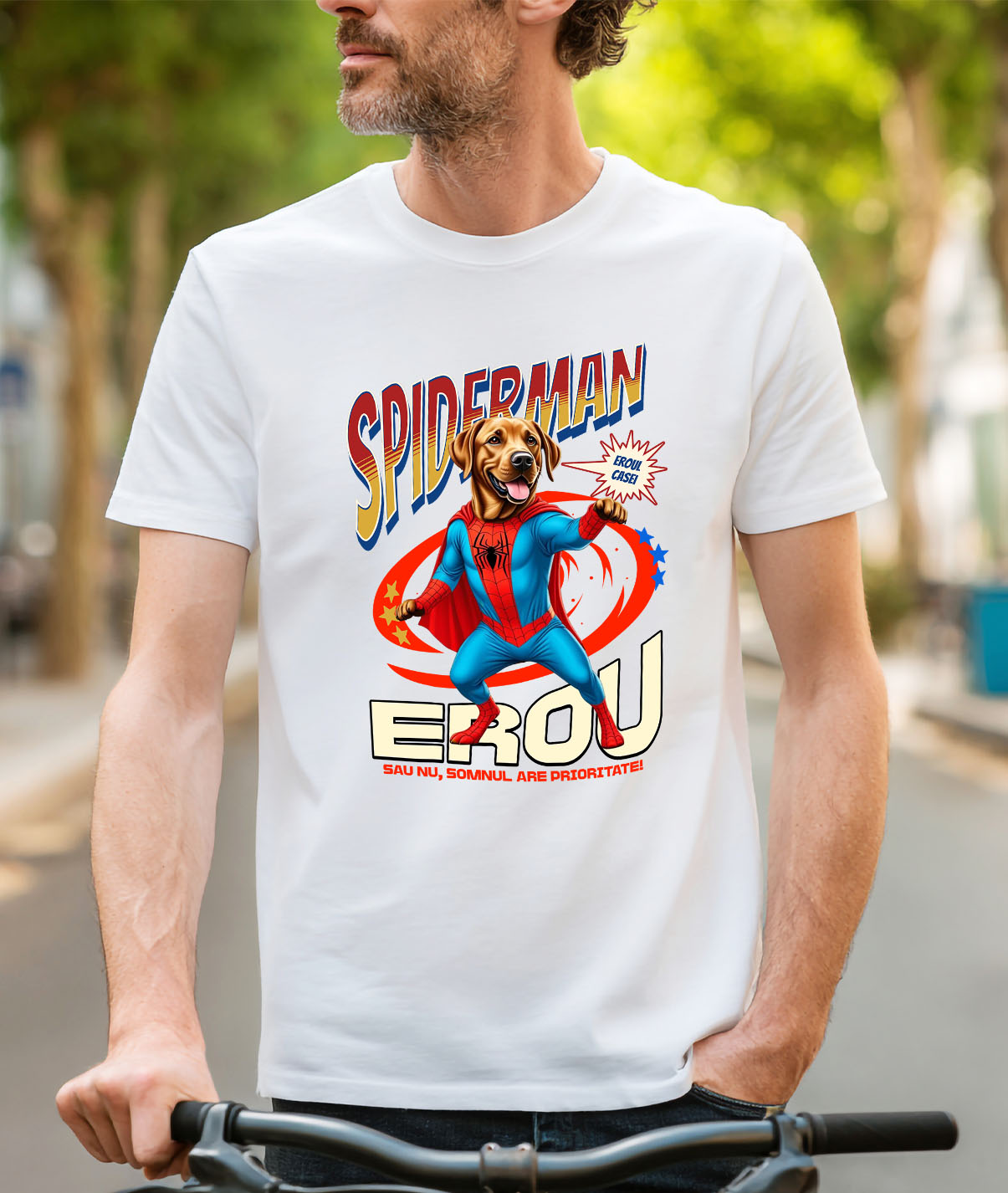 Tricou Femei, Barbati, Copii, Fata, Baiat, Unisex Personalizat Labrador Retriever în Costum Spider-Man - Cadou Personalizat pentru Copii și Familie [1]