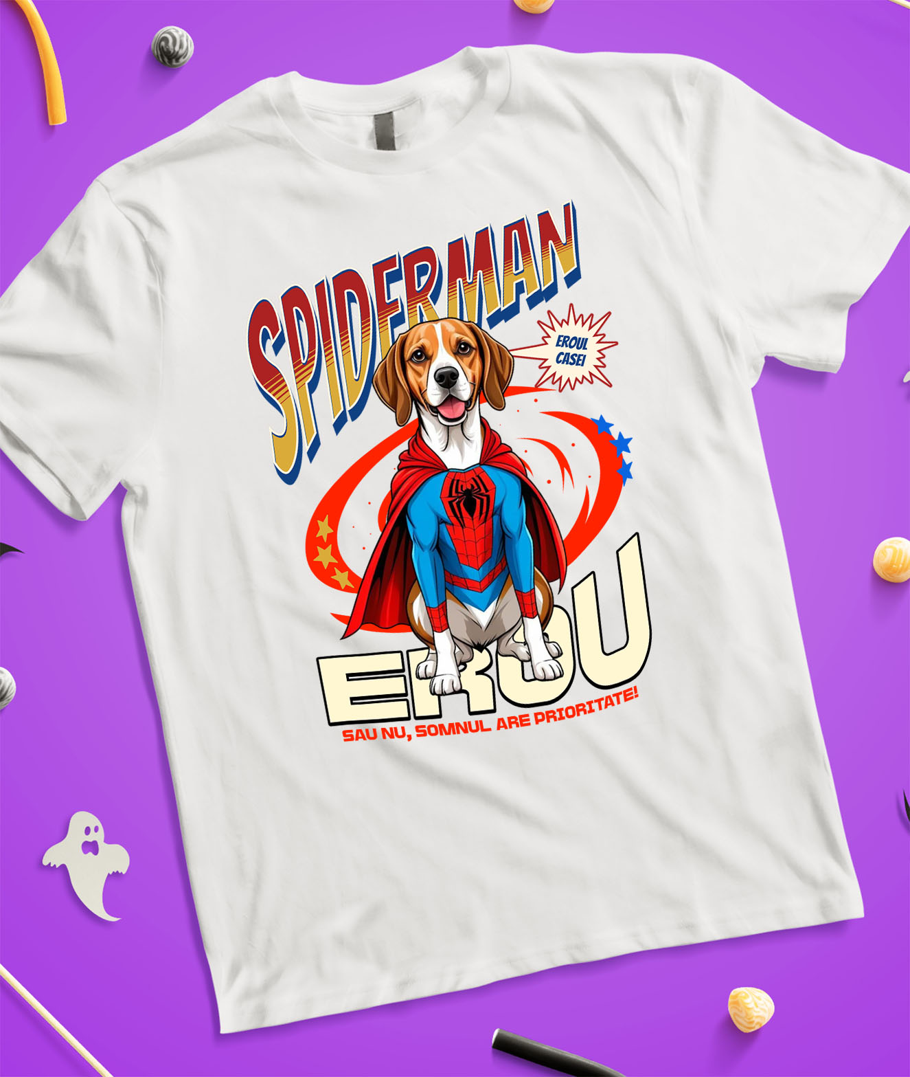 Tricou Femei, Barbati, Copii, Fata, Baiat, Unisex Personalizat Boxer în Costum Spider-Man - Cadou Personalizat pentru Copii și Familie [2]