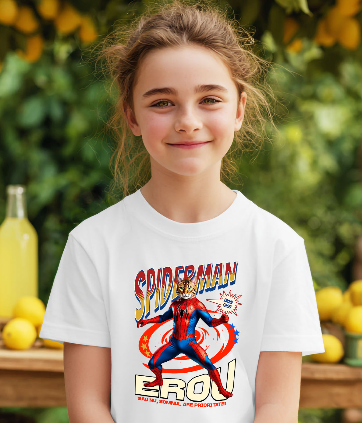 Tricou Femei, Barbati, Copii, Fata, Baiat, Unisex Personalizat Pisică Bengal în Costum Spider-Man cu Pelerină - Cadou Personalizat pentru Iubitorii de Pisici și Copii [2]
