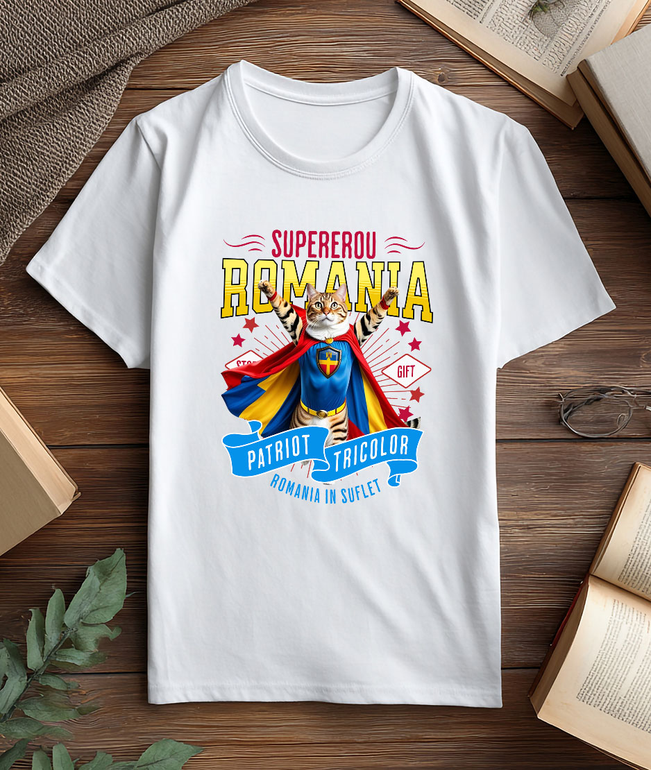 Tricou Femei, Barbati, Copii, Fata, Baiat, Unisex Personalizat Pisica Bengal în Costum de Căpitan România – Cadou Personalizat Unic pentru Iubitorii de Pisici [2]