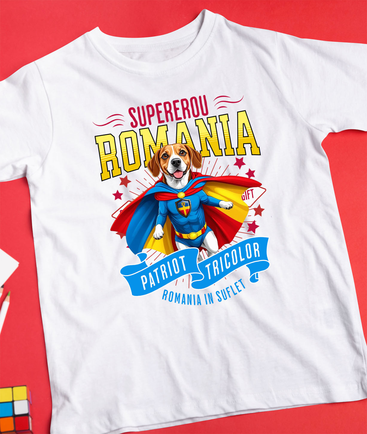 Tricou Femei, Barbati, Copii, Fata, Baiat, Unisex Personalizat Boxer în Costum de Căpitan România – Cadou Personalizat pentru Iubitorii de Câini [2]