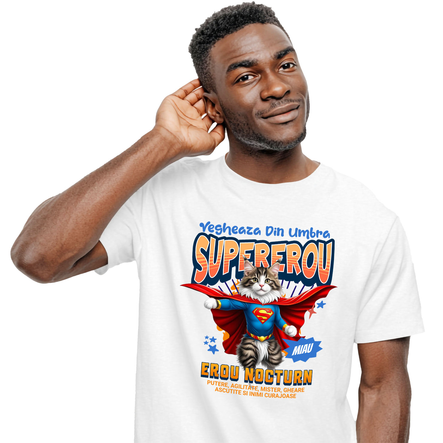 Tricou Femei, Barbati, Copii, Fata, Baiat, Unisex Personalizat Pisică Ragdoll Supererou – Design Personalizat pentru Iubitorii de Animale și Familie