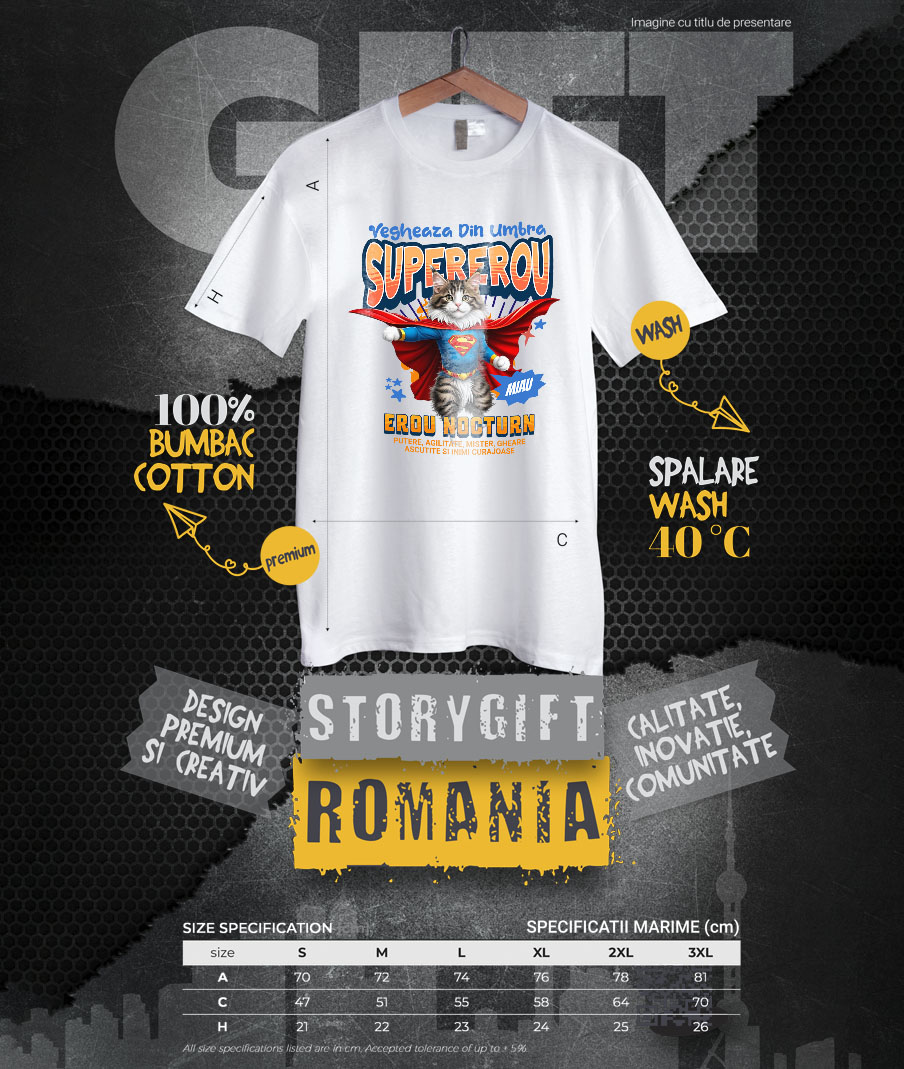 Tricou Femei, Barbati, Copii, Fata, Baiat, Unisex Personalizat Pisică Ragdoll Supererou – Design Personalizat pentru Iubitorii de Animale și Familie [3]