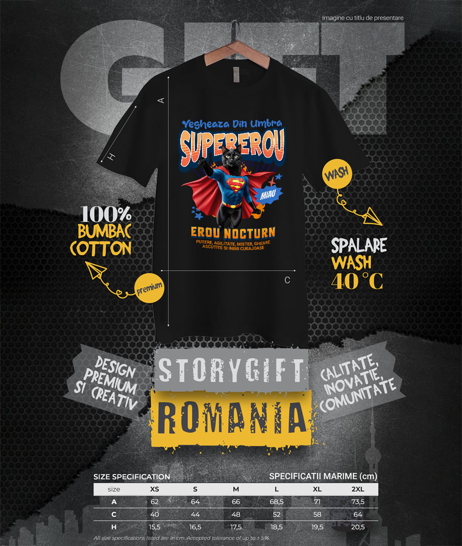 Tricou Femei, Barbati, Copii, Fata, Baiat, Unisex Personalizat Scottish Fold în Costum de Superman – Cadou pentru Iubitorii de Pisici [3]