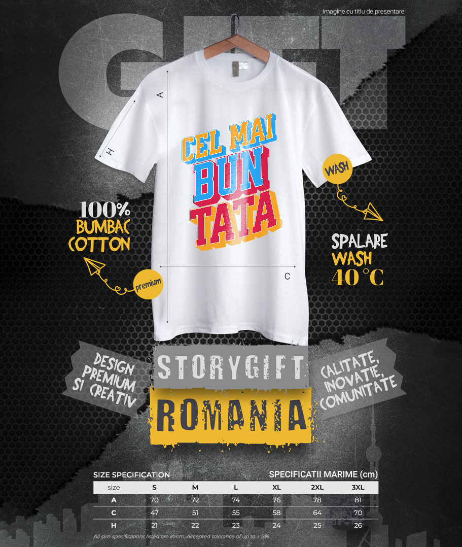 Tricou Femei, Barbati, Copii, Fata, Baiat, Unisex Personalizat Cadouri Personalizate pentru Tata, Copii și Unchi | Cel Mai Bun Tata și Familie [3]