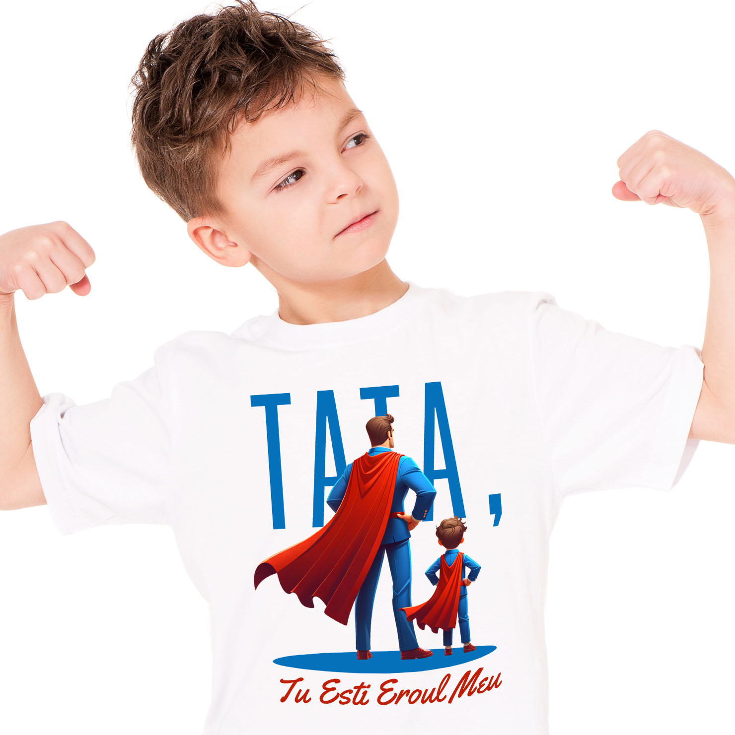 Tata - Tricou Femei, Barbati, Copii, Fata, Baiat, Unisex Personalizat Cadouri Personalizate Tata și Fiu | Tatal Meu Eroul Meu, Dragoste Familie