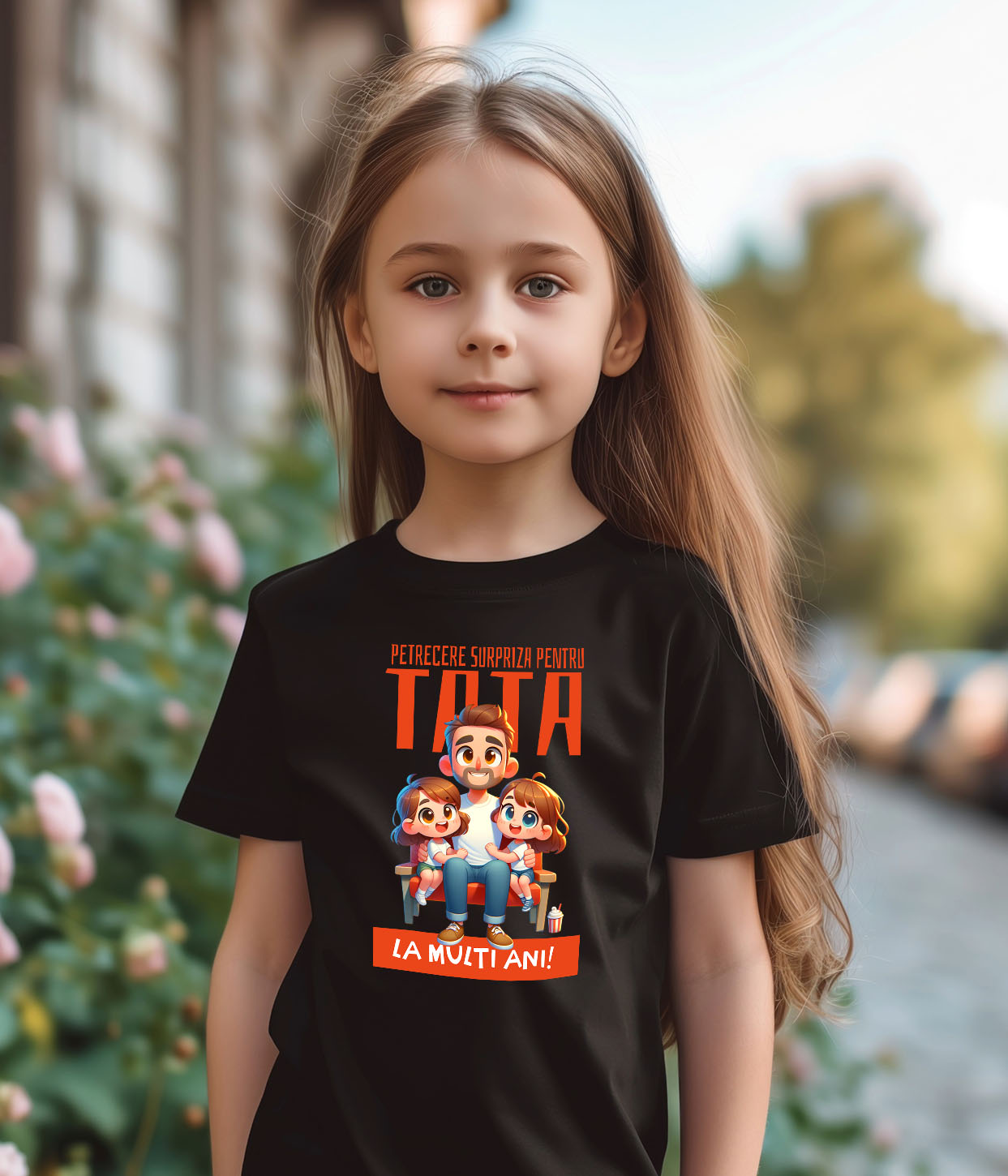 Tricou Femei, Barbati, Copii, Fata, Baiat, Unisex Personalizat Cadouri Personalizate Tata și Fiică | Pelerină Roșie, Eroul Meu, Protectorul Meu [2]