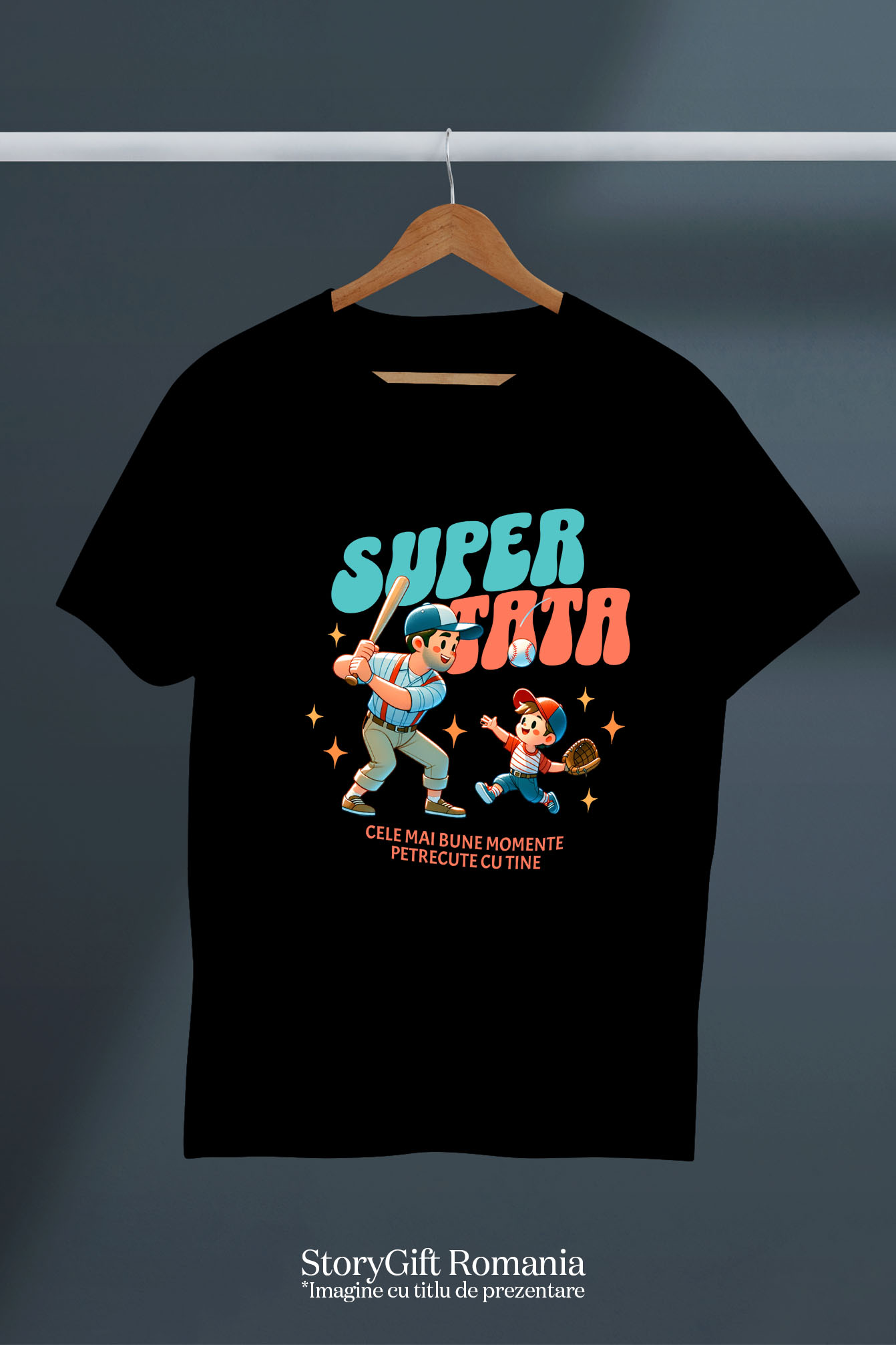 Tricou Femei, Barbati, Copii, Fata, Baiat, Unisex Personalizat Cadouri Personalizate Tata și Fiul | Super Tata, Cele Mai Bune Momente, Baseball [4]