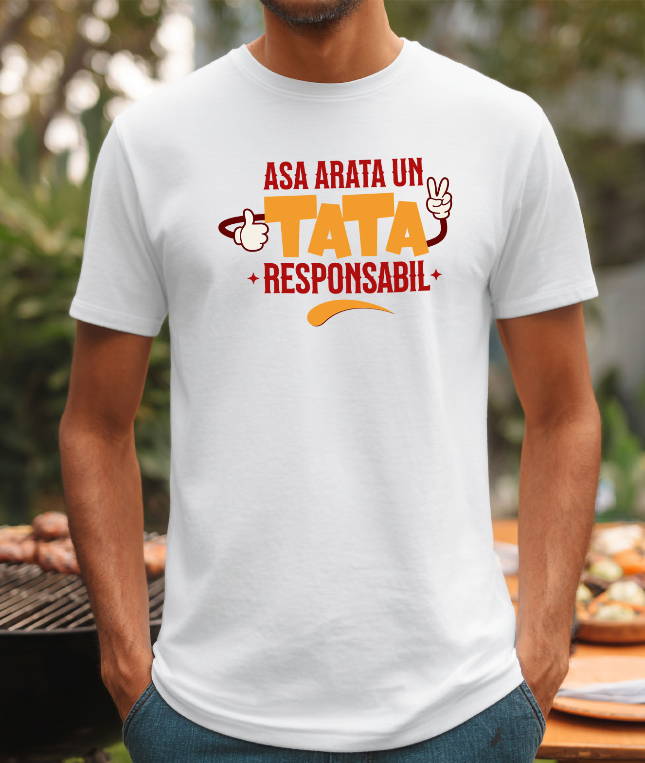 Tricou Femei, Barbati, Copii, Fata, Baiat, Unisex Personalizat Cadouri Personalizate Tata și Copii | Mâini cu Mănuși Vesele, Iubire și Dragoste [1]