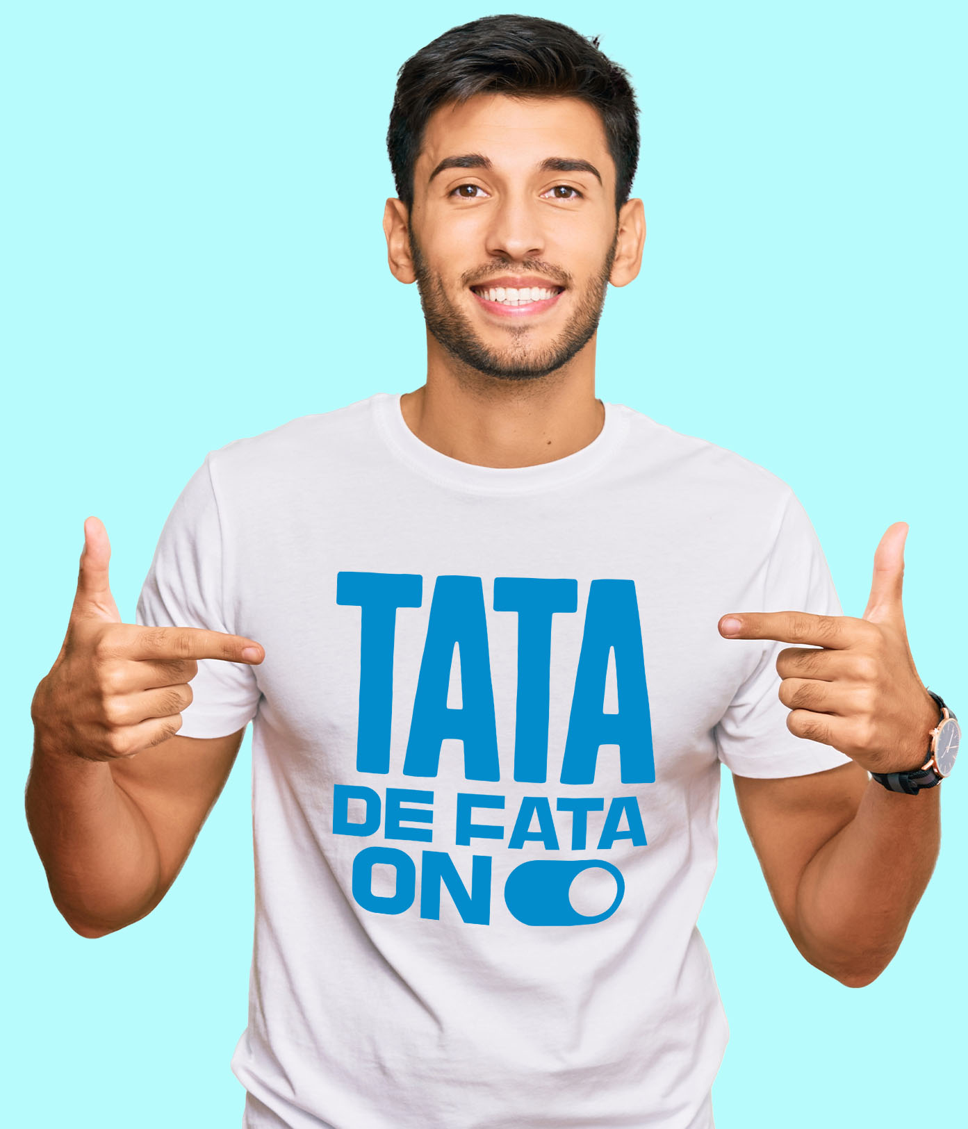 Tricou Femei, Barbati, Copii, Fata, Baiat, Unisex Personalizat Cadouri Personalizate Tata și Fiica | Buton ON/OFF Iubire, Mesaje de Iubire și Familie [1]