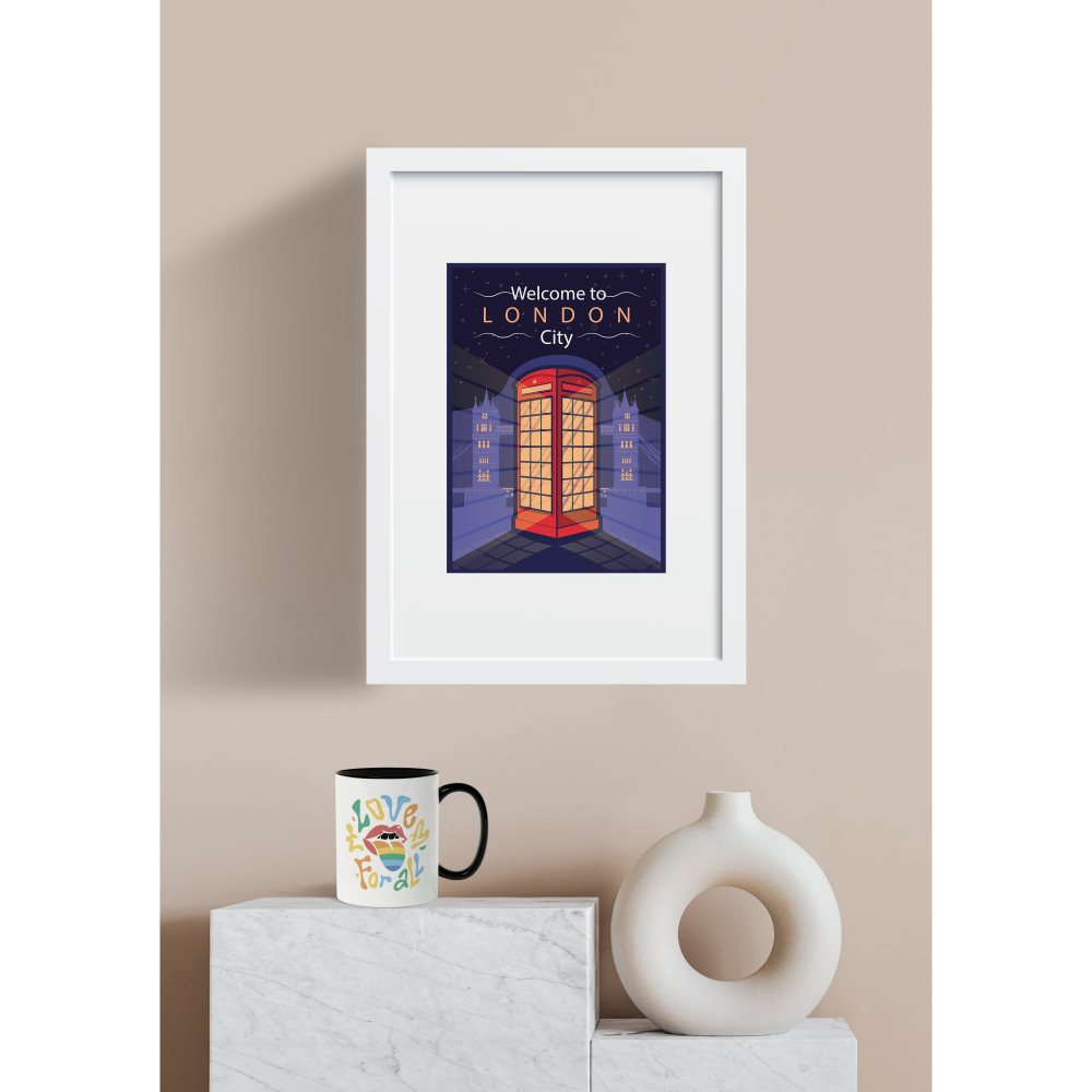 Cana Cu Buze Rosii, Gura Deschisa Limba Multicolor, Text In Engleza Love For all, Iubitorii De Diversitate, 330 ml, Maner Negru [3]