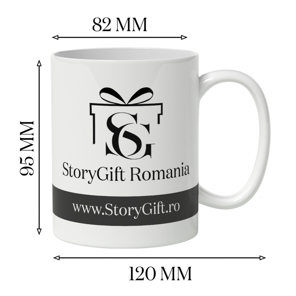 Cana Cu Buze Rosii, Gura Deschisa Limba Multicolor, Text In Engleza Love For all, Iubitorii De Diversitate, 330 ml, Maner Negru [4]