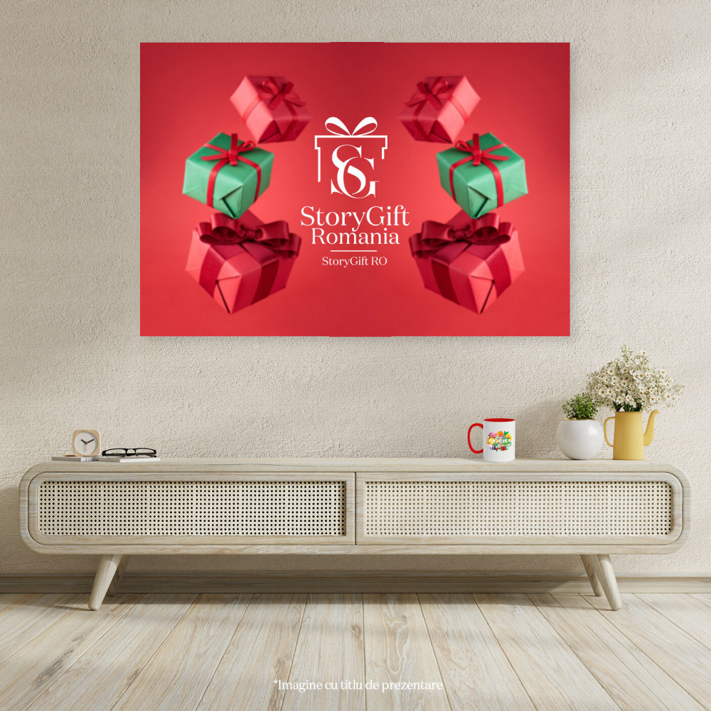 Cana Buchet De flori Colorate, Nume Andreea, Nume Personalizat cu Maner si Interior Rosu [4]