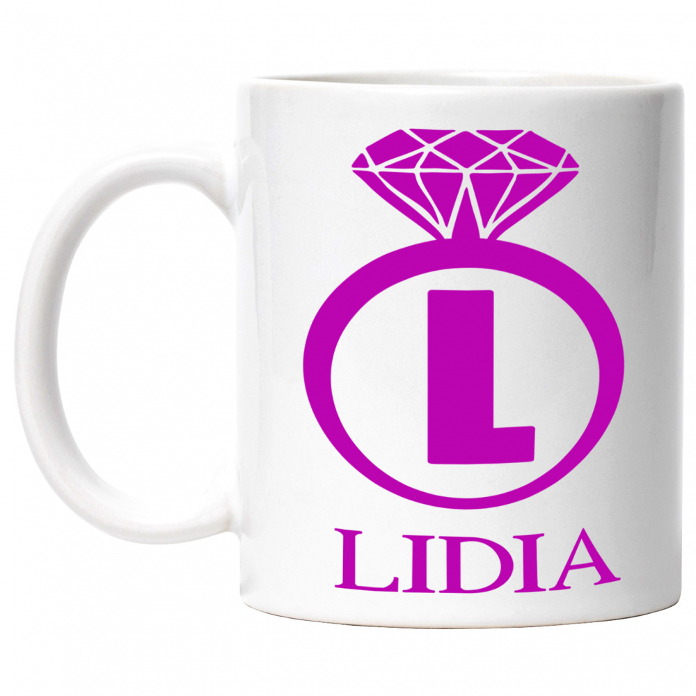 Cana Cerere casatorie, Inel Cu Diamant, Nunta, Text Nume Personalizat, Valentine's day, Culoare Mov, Cu Litera, 330ML, Ceramica, Cu Maner si Interior Alb [1]