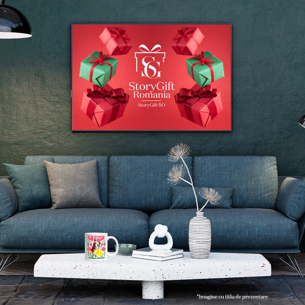 Cana Cu Alba ca Zapada si Printul Dansatori Fermecati Ceramica, 330ML, cu Maner Alb [4]