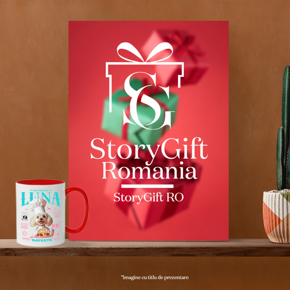 Cana cu Animal Bucatar, Cofetar, Patiser, Peronalizata cu Numele si Poza Animalului Tau cu Maner Rosu [8]