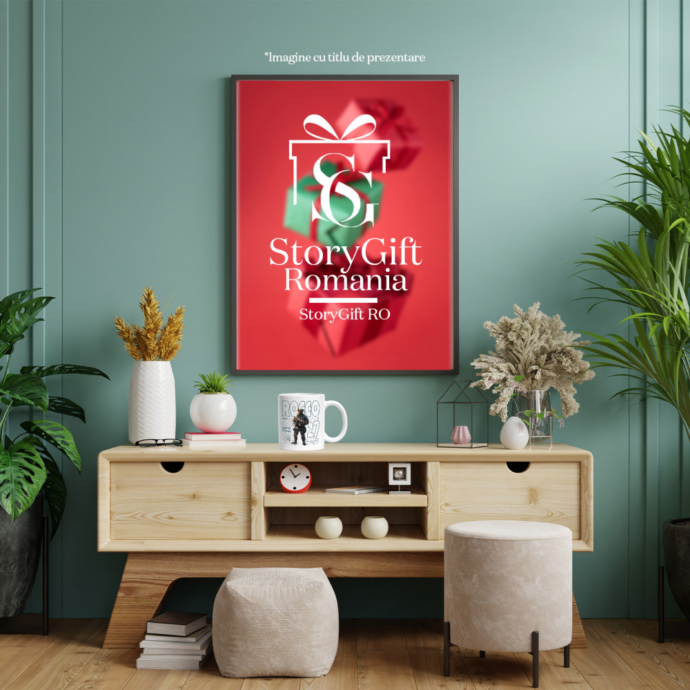 Cana cu Animal Soldat in Armata cu Pusca in Mana, Trupele Speciale, Peronalizata cu Numele si Poza Animalului Tau cu Maner Alb [8]