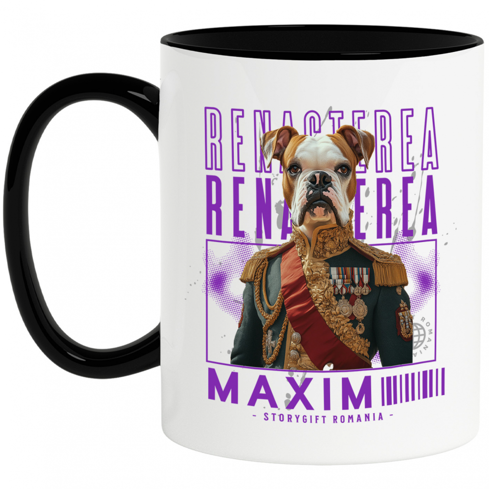 Cana cu Animal Veteran de Razboi, Peronalizata cu Numele si Poza Animalului Tau cu Maner Negru [1]