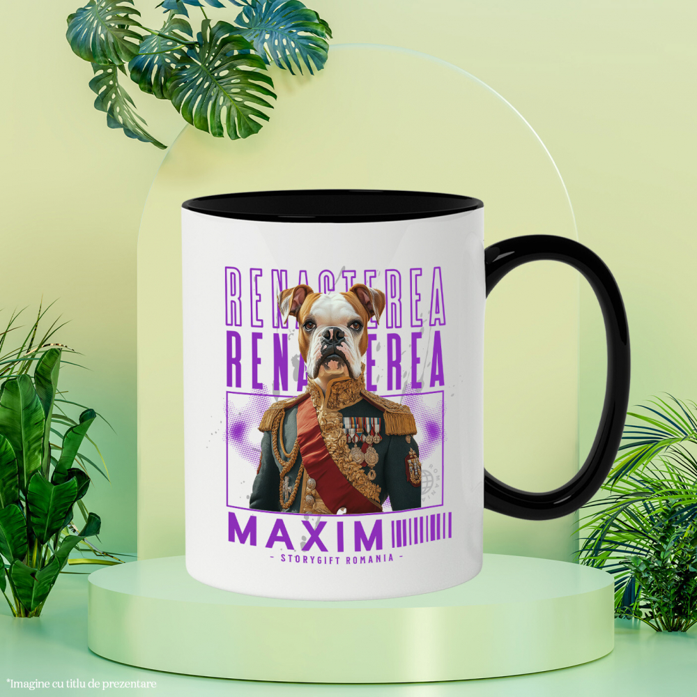 Cana cu Animal Veteran de Razboi, Peronalizata cu Numele si Poza Animalului Tau cu Maner Negru [6]