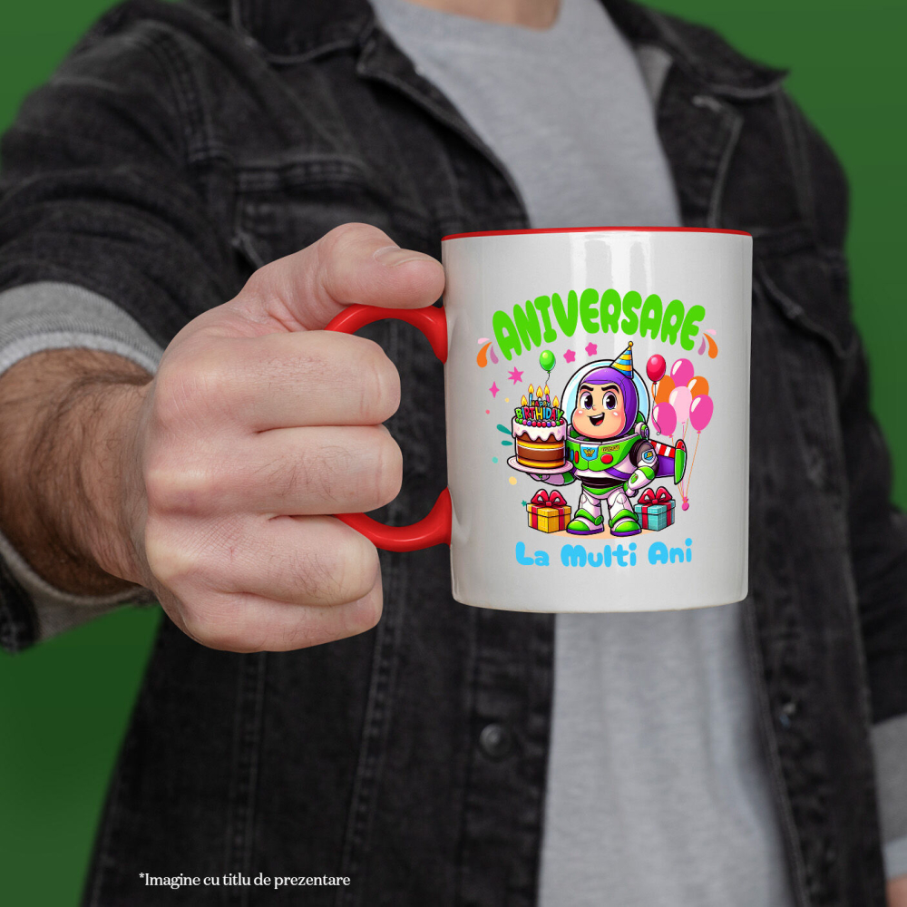 Cana Cu Aniversare Stelara cu Buzz Lightyear, Ceramica, 330ML [3]
