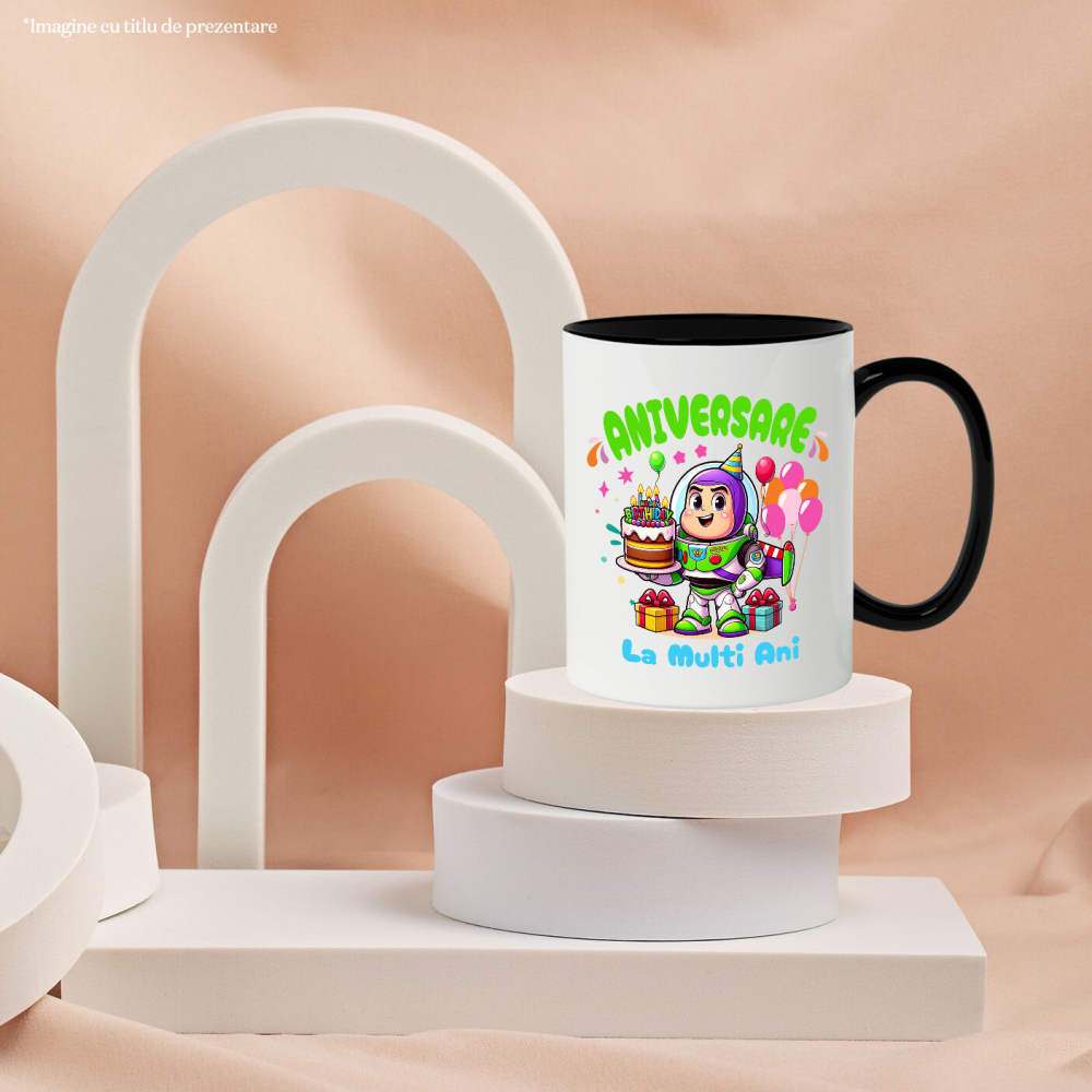 Cana Cu Aniversare Stelara cu Buzz Lightyear, Ceramica, 330ML [4]