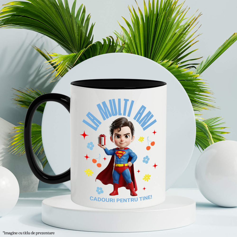 Cana Cu Aniversare Superman – Cadouri Unice, Ceramica, 330ML [4]