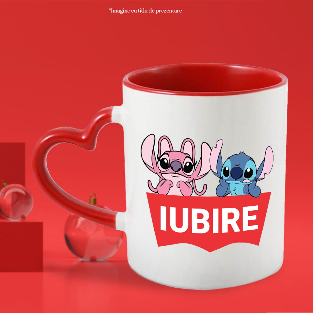 Cana Cu Aventuri Magice cu Angel si Stitch, Ceramica, 330ML [3]