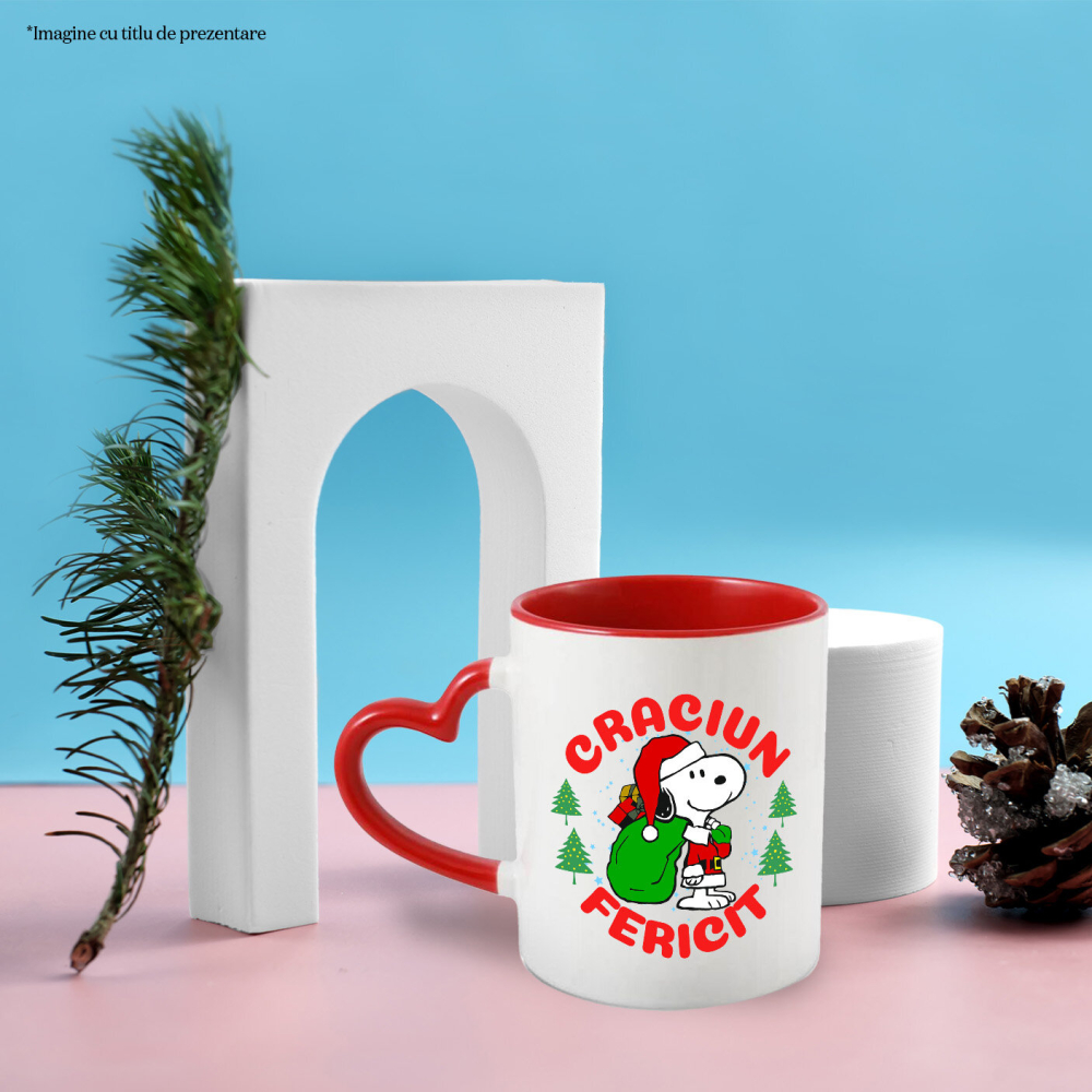 Cana Cu Aventuri Snoopy in Spirit de Craciun, Ceramica, 330ML [3]