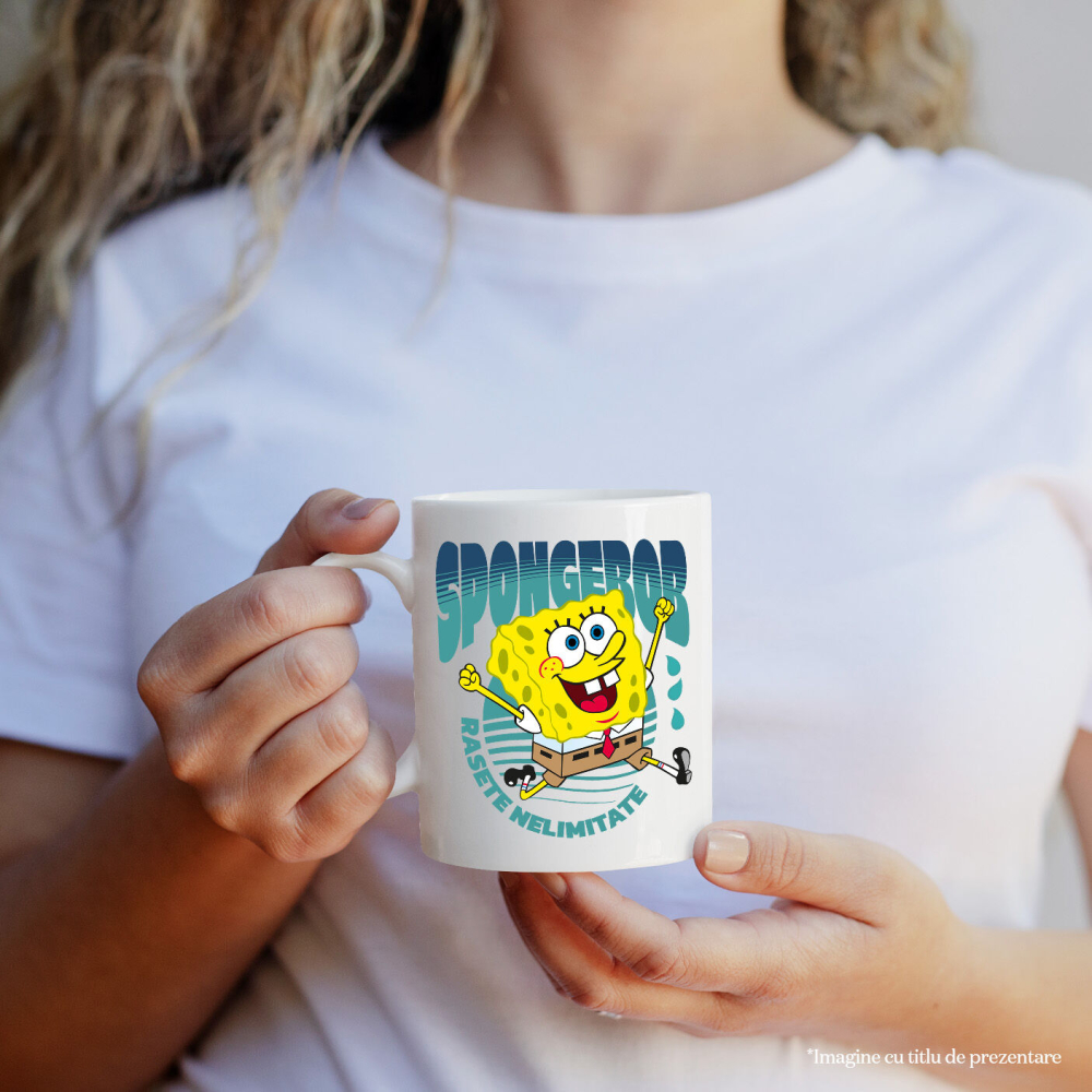 Cana Cu Aventurile Neasteptate ale lui SpongeBob in Lumea Subacvatica, Ceramica, 330ML [3]