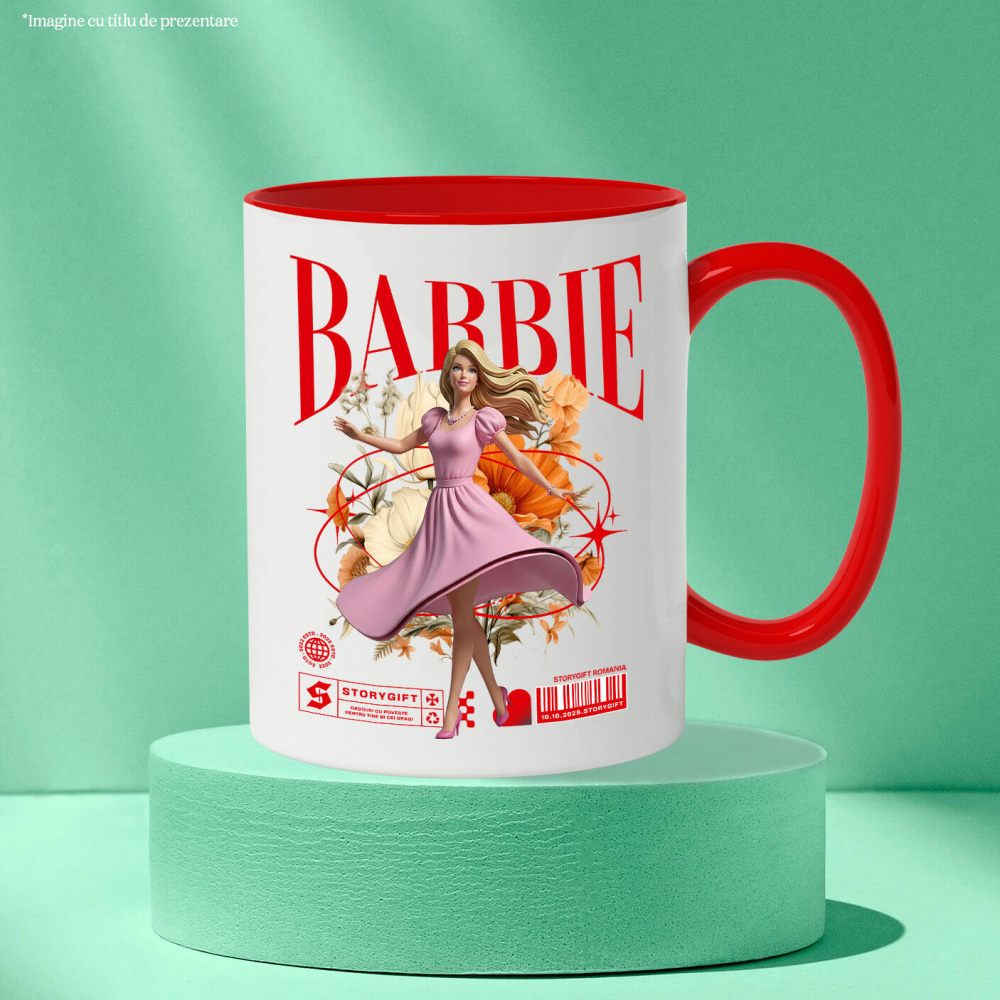 Cana Cu Barbie - Flori Magice din Lumea Disney, Ceramica, 330ML [4]