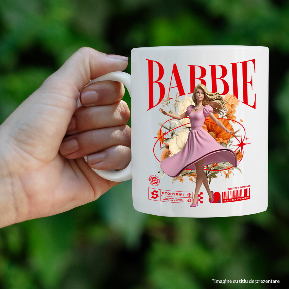 Cana Cu Barbie - Flori Magice din Lumea Disney, Ceramica, 330ML [3]