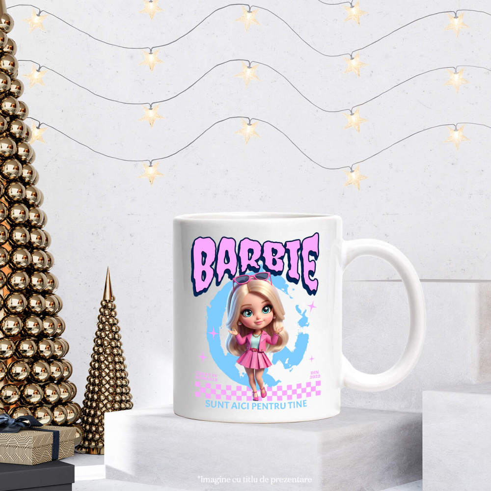 Cana Cu Barbie Universul Magiei Disney, Ceramica, 330ML [4]