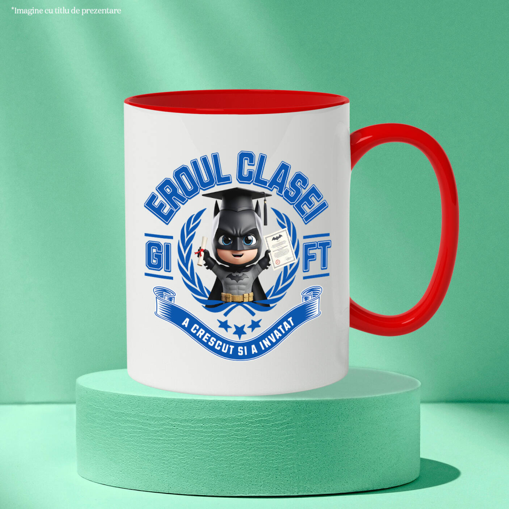 Cana Cu Batman: Erou La Scoala, Stralucitor In Viata, Ceramica, 330ML [4]