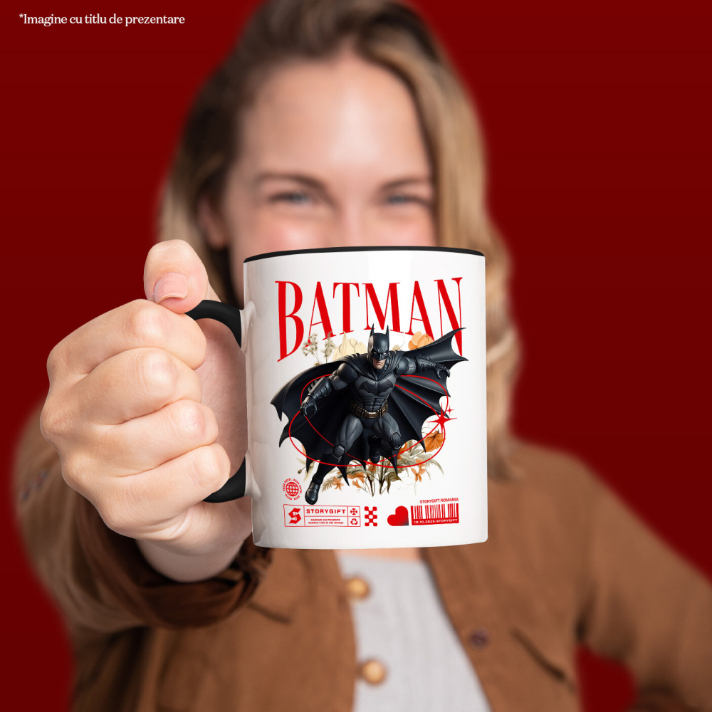 Cana Cu Batman și Magia Florilor Disney Ceramica, 330ML, cu Maner Negru [2]