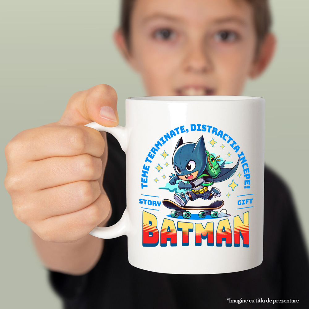 Cana Cu Batman Skateboard: Viteza Justiției Pe Patru Roți, Ceramica, 330ML [2]