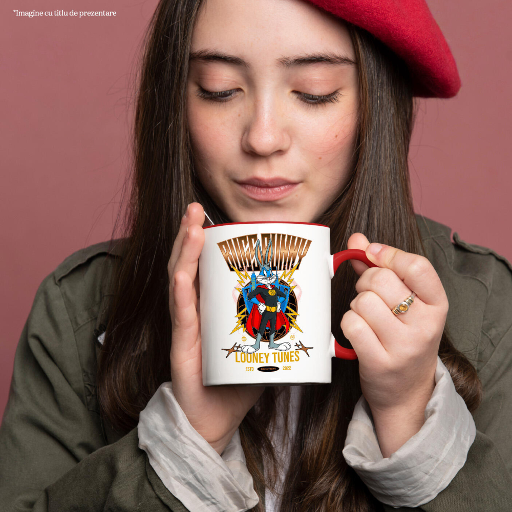 Cana Cu Bugs Bunny in Actiune, Ceramica, 330ML [3]
