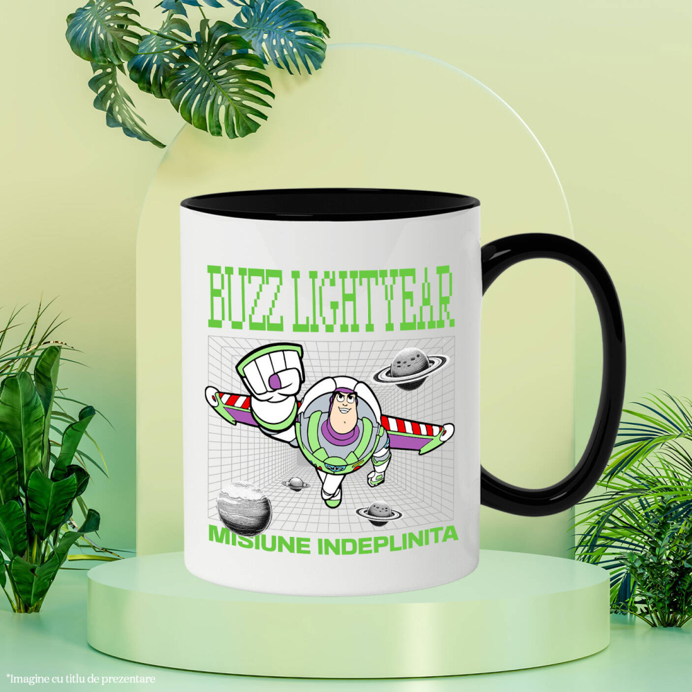 Cana Cu Buzz Lightyear – Start Galactic Ceramica, 330ML, cu Maner Negru [3]