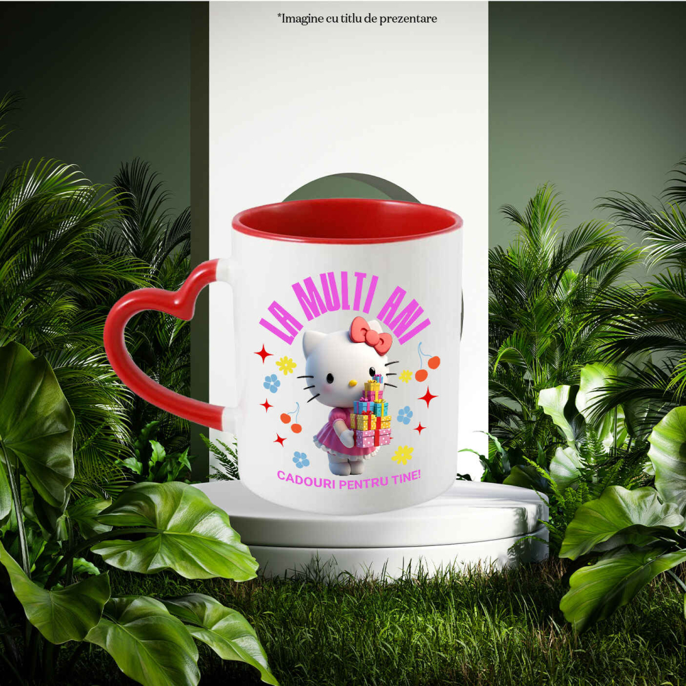 Cana Cu Cadou Hello Kitty - Surpriza Perfecta pentru Ziua Ta, Ceramica, 330ML [3]